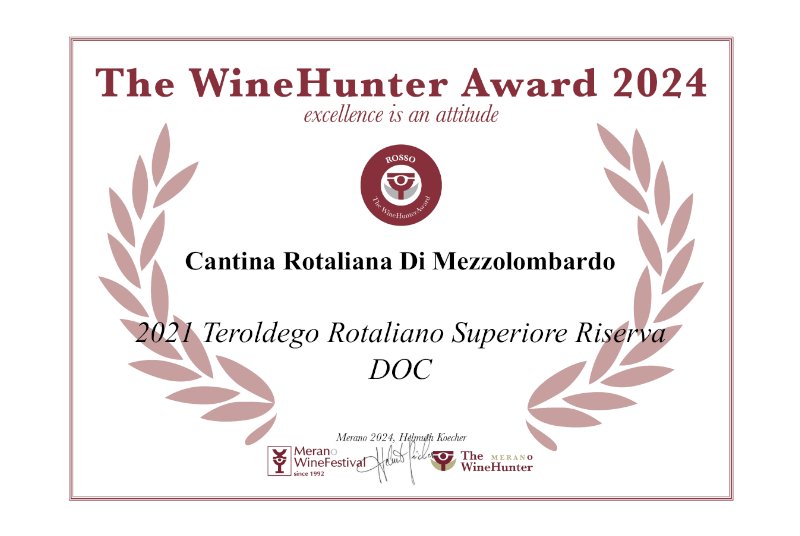 The WineHunter Award Cantina Rotaliana